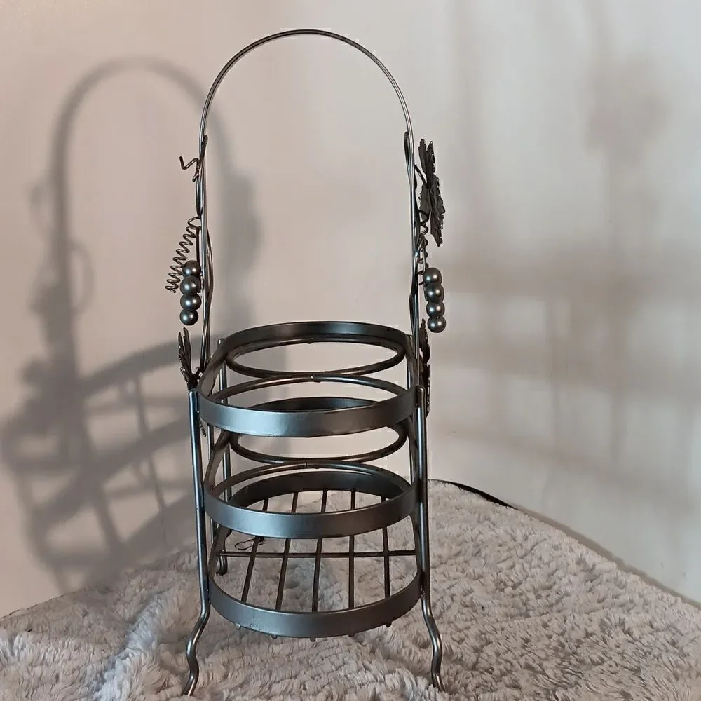 Metal Wine Bottle Caddy